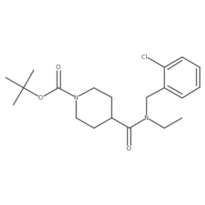 tert-Butyl 4-((2-chlorobenzyl)(ethyl)carbamoyl)piperidine-1-carboxylate结构式