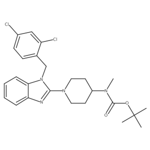 tert-butyl (1-(1-(2,4-dichlorobenzyl)-1H-benzo[d]imidazol-2-yl)piperidin-4-yl)(methyl)carbamate Structure