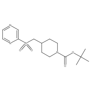 tert-Butyl 4-((pyrazin-2-ylsulfonyl)methyl)piperidine-1-carboxylate Structure