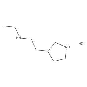 (R)-N-ethyl-2-(pyrrolidin-3-yl)ethanamine hydrochloride Structure