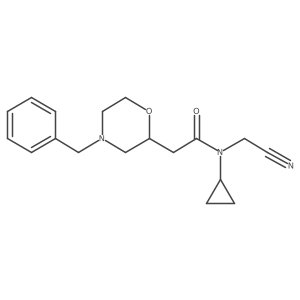 2-(4-Benzylmorpholin-2-YL)-N-(cyanomethyl)-N-cyclopropylacetamide结构式