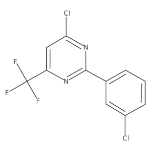 4-Chloro-2-(3-chlorophenyl)-6-(trifluoromethyl)pyrimidine结构式