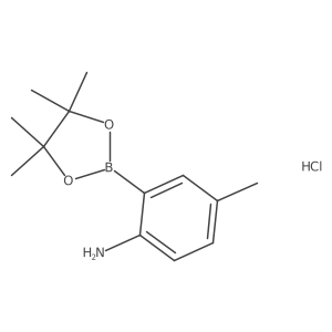 4-Methyl-2-(4,4,5,5-tetramethyl-1,3,2-dioxaborolan-2-yl)aniline hydrochloride Structure