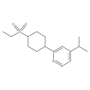 6-(4-(ethylsulfonyl)piperazin-1-yl)-N,N-dimethylpyridazin-4-amine结构式