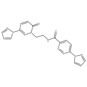 N-(2-(6-oxo-3-(1H-1,2,4-triazol-1-yl)pyridazin-1(6H)-yl)ethyl)-6-(1H-pyrazol-1-yl)pyridazine-3-carboxamide Structure