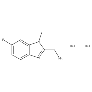 (6-fluoro-1-methyl-1H-1,3-benzodiazol-2-yl)methanamine dihydrochloride Structure