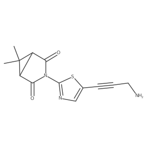 3-Azabicyclo[3.1.0]hexane-2,4-dione, 3-[5-(3-amino-1-propyn-1-yl)-2-thiazolyl]-6,6-dimethyl- Structure