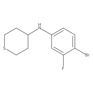 N-(4-bromo-3-fluorophenyl)thian-4-amine Structure