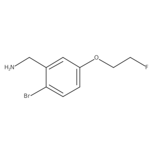 (2-Bromo-5-(2-fluoroethoxy)phenyl)methanamine Structure