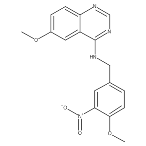 6-Methoxy-N-[(4-methoxy-3-nitrophenyl)methyl]-4-quinazolinamine Structure