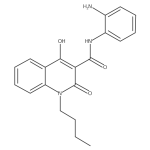 N-(2-aminophenyl)-1-butyl-4-hydroxy-2-oxo-3-quinolinecarboxamide结构式