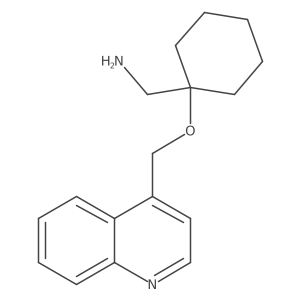 Cyclohexanemethanamine, 1-(4-quinolinylmethoxy)- Structure
