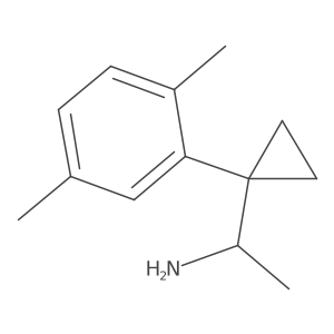 1-[1-(2,5-Dimethylphenyl)cyclopropyl]ethan-1-amine结构式