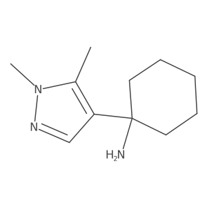 1-(1,5-dimethyl-1H-pyrazol-4-yl)cyclohexan-1-amine结构式