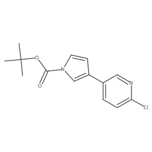 1,1-Dimethylethyl 3-(6-chloro-3-pyridinyl)-1H-pyrrole-1-carboxylate结构式
