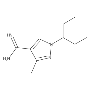 3-methyl-1-(pentan-3-yl)-1H-pyrazole-4-carboximidamide Structure