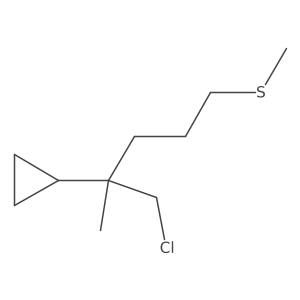 [1-Chloro-2-methyl-5-(methylsulfanyl)pentan-2-yl]cyclopropane Structure