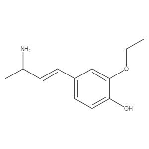 4-(3-Aminobut-1-en-1-yl)-2-ethoxyphenol结构式