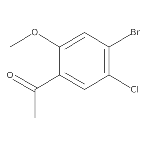 1-(4-Bromo-5-chloro-2-methoxyphenyl)ethan-1-one结构式