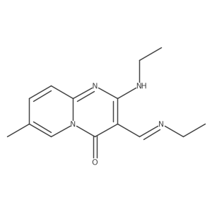 2-(ethylamino)-3-[(1E)-(ethylimino)methyl]-7-methyl-4H-pyrido[1,2-a]pyrimidin-4-one Structure