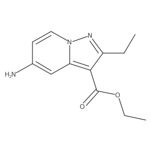 5-Amino-2-ethylpyrazolo[1,5-a]pyridine-3-carboxylic acid ethyl ester结构式