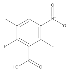 2,6-Difluoro-3-methyl-5-nitrobenzoic acid Structure