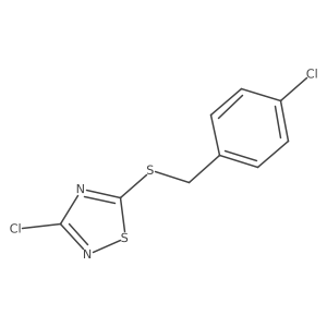 3-Chloro-5-{[(4-chlorophenyl)methyl]sulfanyl}-1,2,4-thiadiazole Structure
