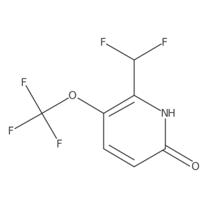 2-(Difluoromethyl)-6-hydroxy-3-(trifluoromethoxy)pyridine结构式