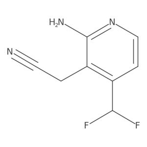2-(2-Amino-4-(difluoromethyl)pyridin-3-yl)acetonitrile结构式