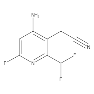 2-(4-Amino-2-(difluoromethyl)-6-fluoropyridin-3-yl)acetonitrile结构式