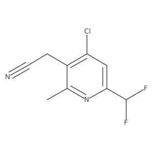 2-(4-Chloro-6-(difluoromethyl)-2-methylpyridin-3-yl)acetonitrile结构式
