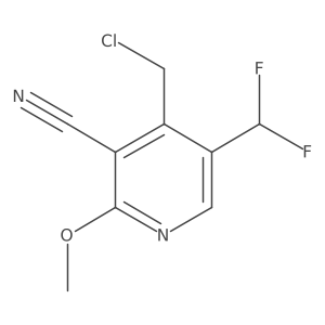 4-(Chloromethyl)-5-(difluoromethyl)-2-methoxynicotinonitrile Structure