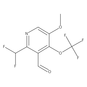2-(Difluoromethyl)-5-methoxy-4-(trifluoromethoxy)pyridine-3-carboxaldehyde Structure