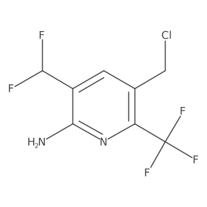 5-(Chloromethyl)-3-(difluoromethyl)-6-(trifluoromethyl)pyridin-2-amine结构式