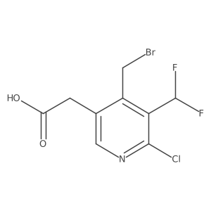 2-(4-(Bromomethyl)-6-chloro-5-(difluoromethyl)pyridin-3-yl)acetic acid结构式