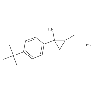 (1S,2S)-1-(4-(tert-Butyl)phenyl)-2-methylcyclopropan-1-amine hydrochloride Structure