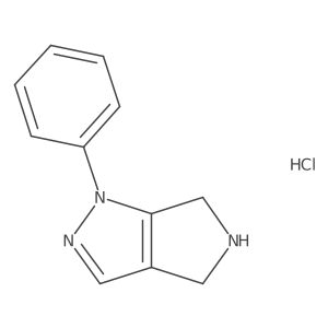 1-phenyl-1H,4H,5H,6H-pyrrolo[3,4-c]pyrazole hydrochloride结构式