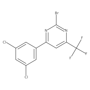 2-Bromo-6-(3,5-dichlorophenyl)-4-(trifluoromethyl)pyrimidine结构式