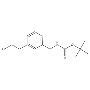 tert-Butyl 3-(2-chloroethyl)benzylcarbamate结构式