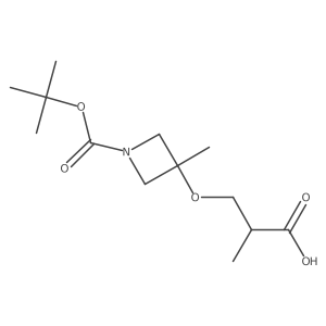 3-({1-[(Tert-butoxy)carbonyl]-3-methylazetidin-3-yl}oxy)-2-methylpropanoic acid Structure