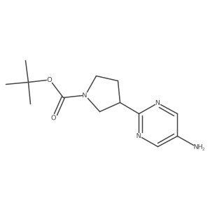 Tert-butyl 3-(5-aminopyrimidin-2-yl)pyrrolidine-1-carboxylate Structure