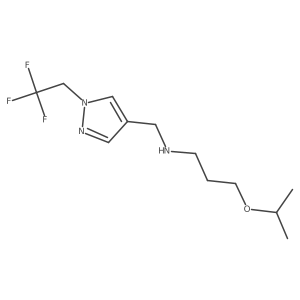 [3-(propan-2-yloxy)propyl]({[1-(2,2,2-trifluoroethyl)-1H-pyrazol-4-yl]methyl})amine Structure