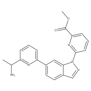 Methyl 6-(6-(6-(1-aminoethyl)pyridin-2-yl)-1H-indazol-1-yl)picolinate Structure