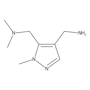 1-[4-(aminomethyl)-1-methyl-1H-pyrazol-5-yl]-N,N-dimethylmethanamine结构式