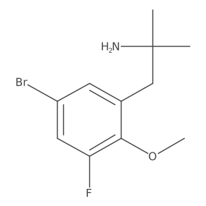 1-(5-Bromo-3-fluoro-2-methoxyphenyl)-2-methylpropan-2-amine Structure