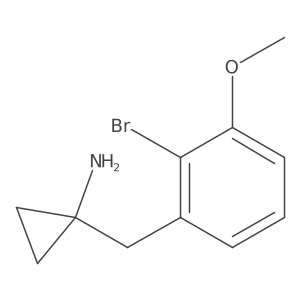 1-[(2-Bromo-3-methoxyphenyl)methyl]cyclopropan-1-amine结构式