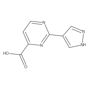 2-(1H-Pyrazol-4-yl)pyrimidine-4-carboxylic acid结构式