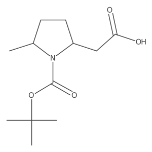 2-{1-[(Tert-butoxy)carbonyl]-5-methylpyrrolidin-2-yl}acetic acid Structure