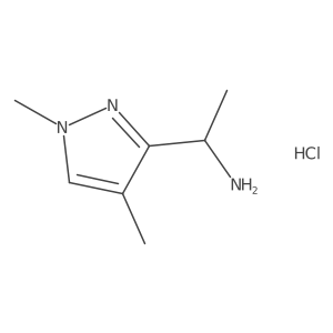 (1S)-1-(1,4-Dimethyl-1H-pyrazol-3-YL)ethylamine hcl Structure
