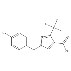 1-(4-Chlorobenzyl)-3-(trifluoromethyl)-1H-pyrazole-4-carboxylic acid结构式